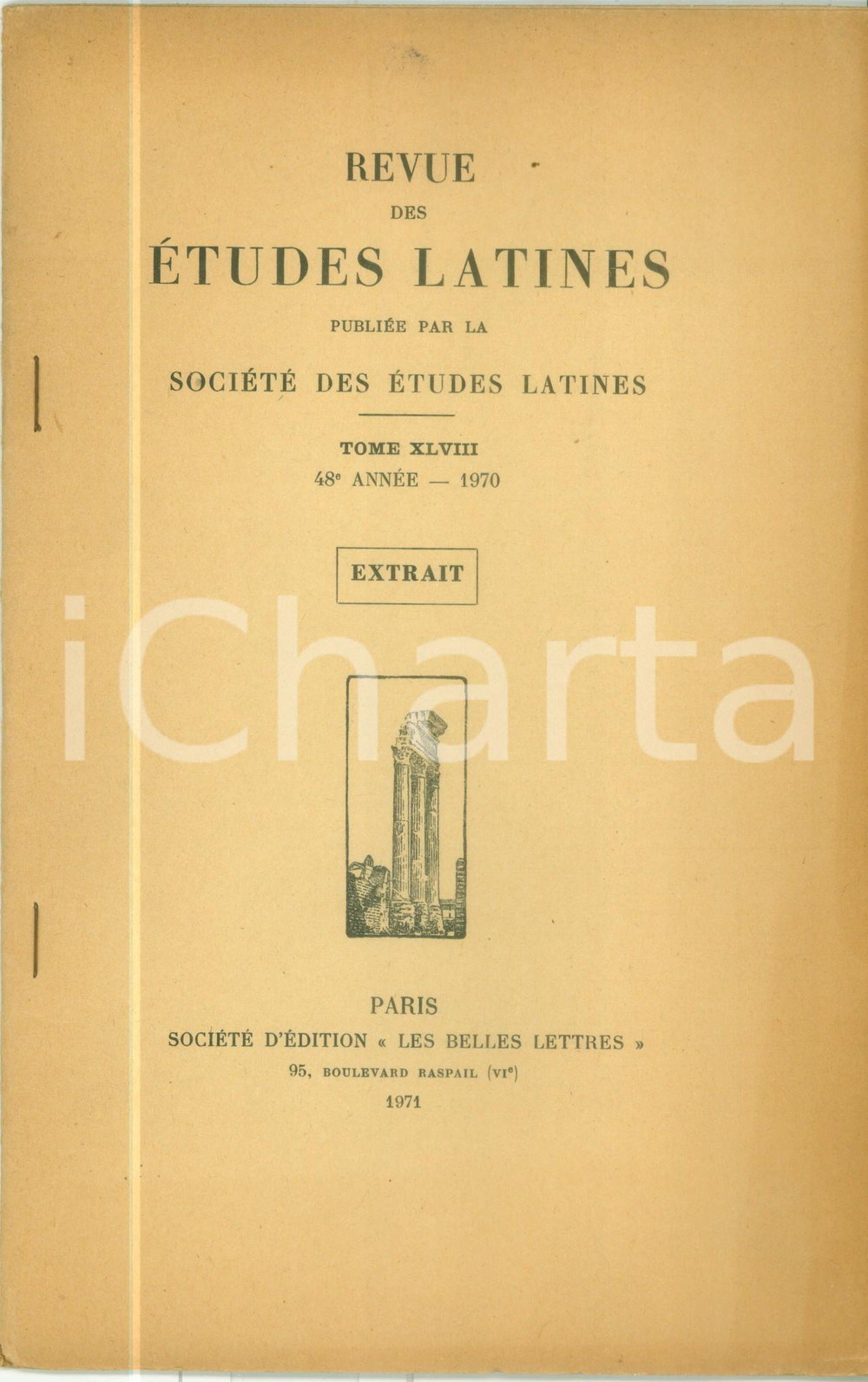 Libro, pubblicazione d epoca 1971 Alain MICHEL Origines romaines de l idÃ©e de tolÃ©rance con AUTOGRAFO 1