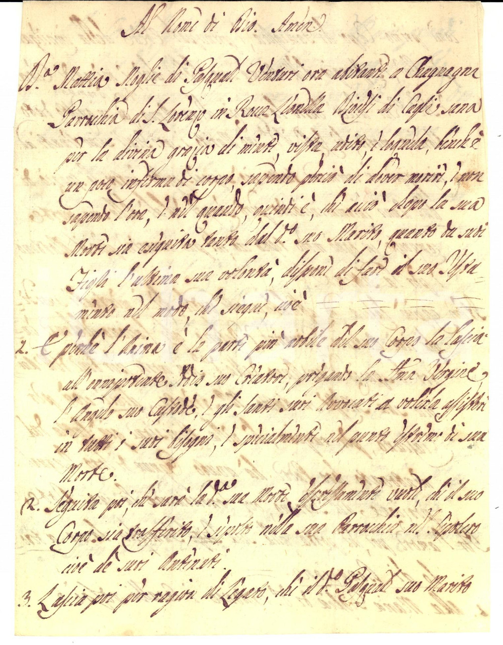 Documento originale, autentico 1808 ROCCA LEONELLA PU Testamento Mattia VENTURI con pii legati Manoscritto 1