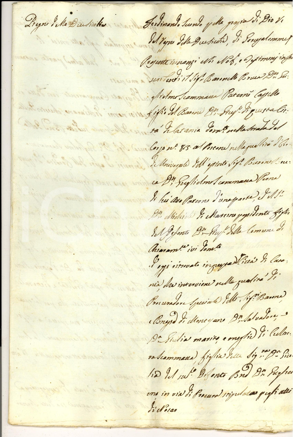 Documento originale, autentico 1830 ca CHIARAMONTE GULFI Lite per ereditÃ  don Guglielmo SCAMMACCA DELLA BRUCA 1