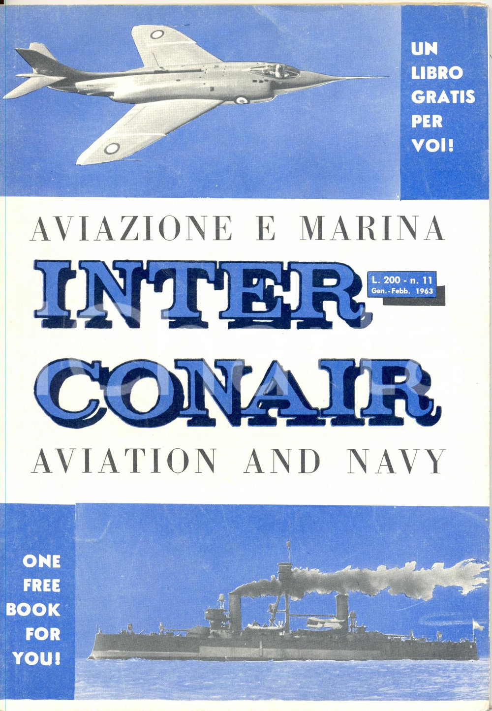 Giornale, rivista storica 1960 INTER CONAIR Aviazione e marina Pubblicazione illustrata 1