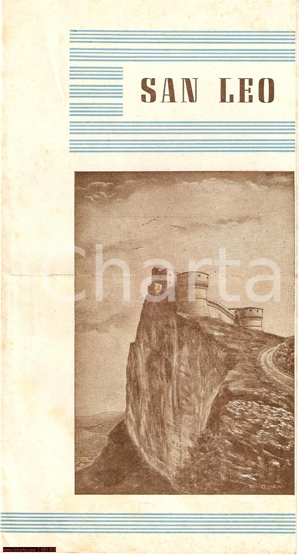 Materiale pubblicitario d’epoca 1945 circa SAN LEO PU Opuscolo turistico ILLUSTRATO 1
