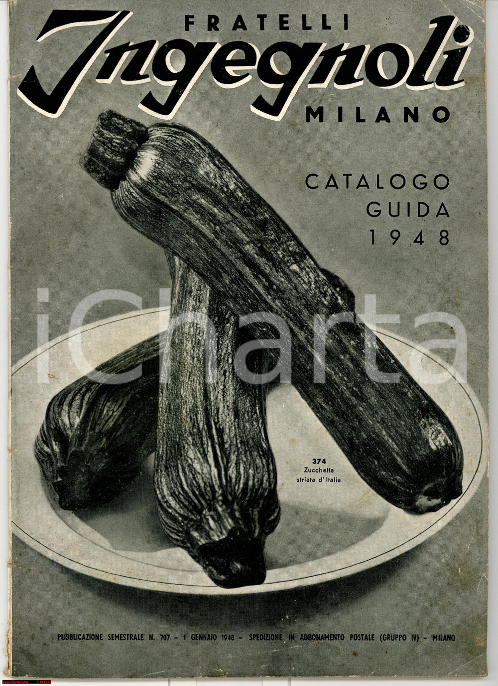 Materiale pubblicitario d’epoca 1948 MILANO Catalogo agricolo ditta FRATELLI INGEGNOLI 1