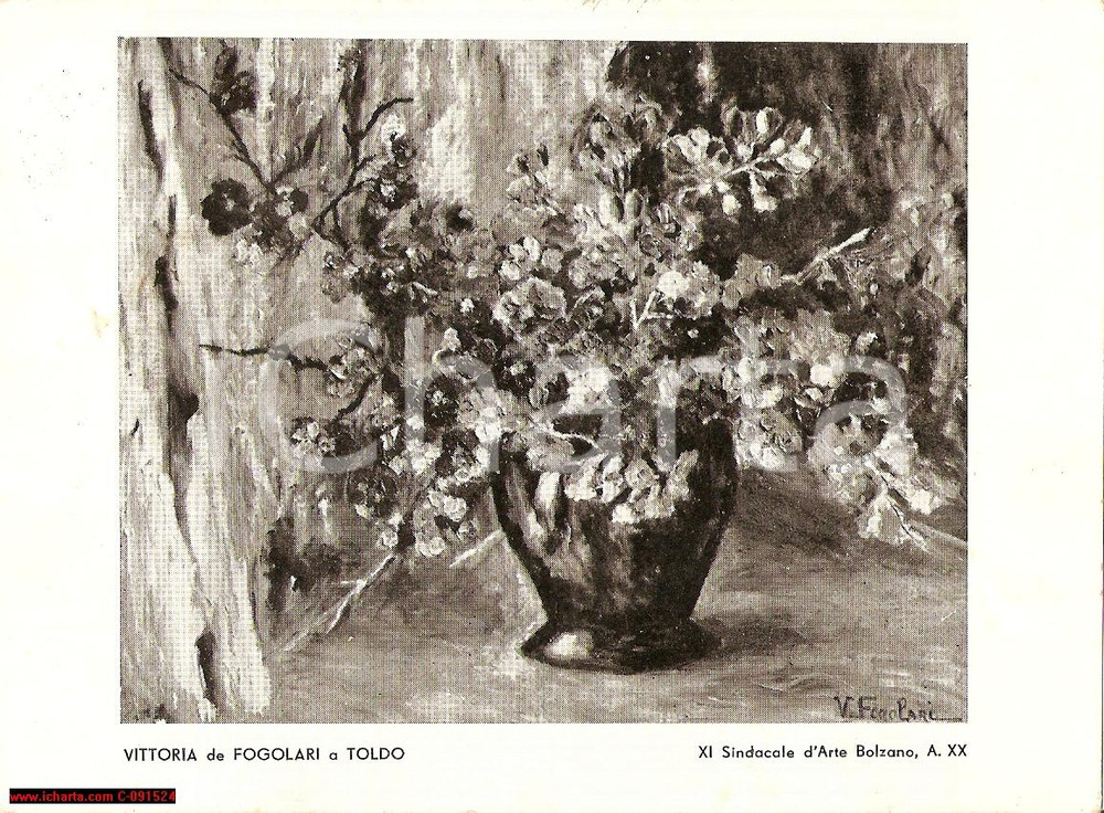 Autografo originale 1947 ROVERETO TN Vittoria DE FOGOLARI A TOLDO poesia autografa 1