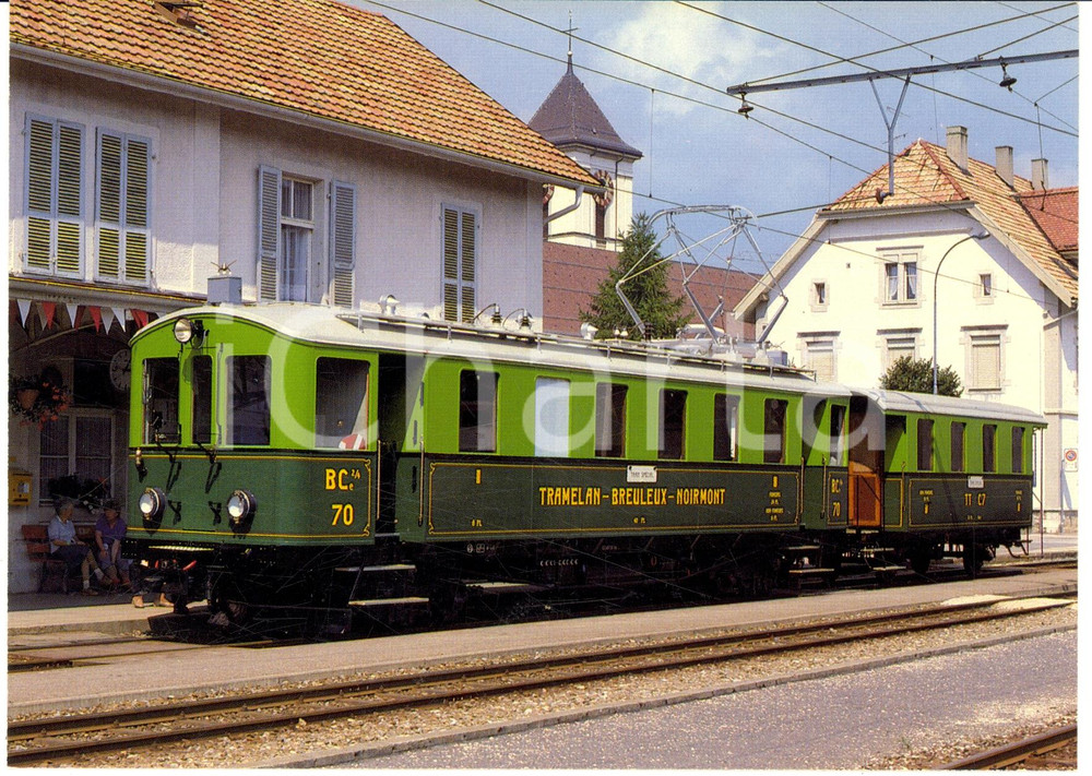 Cartolina originale da collezione 1985 Chemin de Fer du JURA, Automotrice BCe 70 2/4 Belle Epoque Cartolina 1