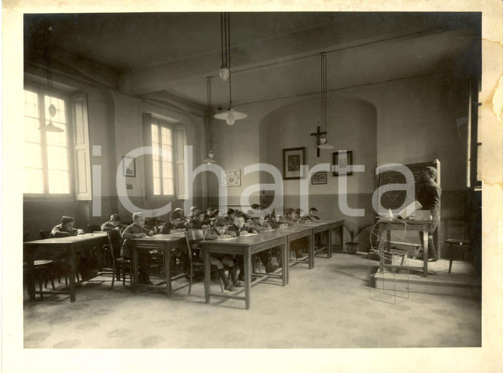 Fotografia d epoca originale 1930 ca MEDA MB Classe scuola elementare a lezione di matematica FOTOGRAFIA 1