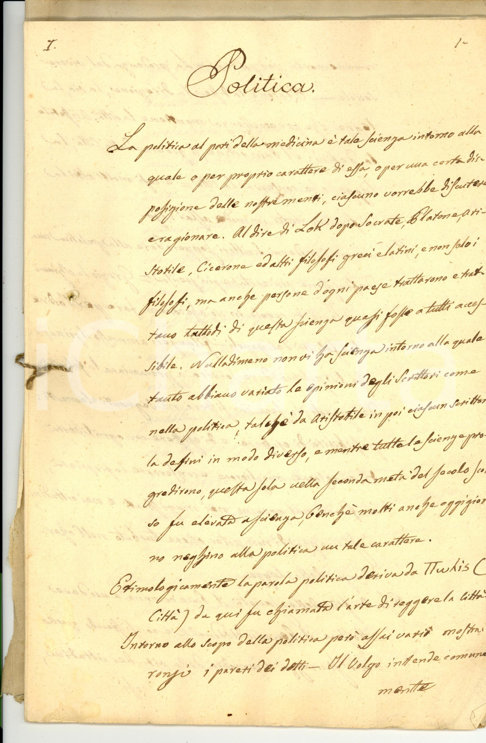 Manoscritto, lettera originale 1830 ca Sulla politica e la libertÃ  di stampa MANOSCRITTO Inedito 165 pp. 1