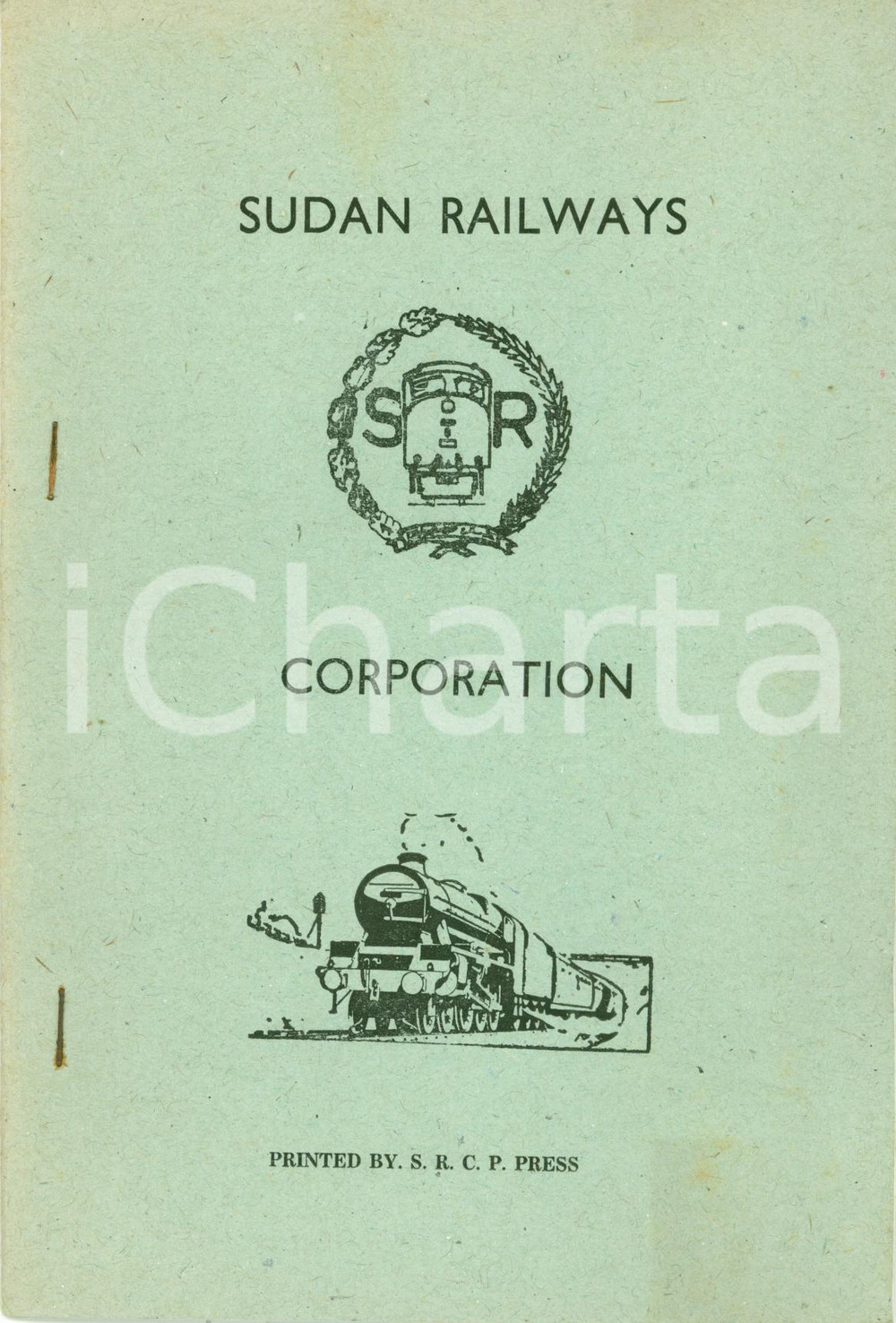 Materiale pubblicitario d’epoca 1975 ca SUDAN Railways Corporation Storia ferrovie sudanesi Opuscolo 1