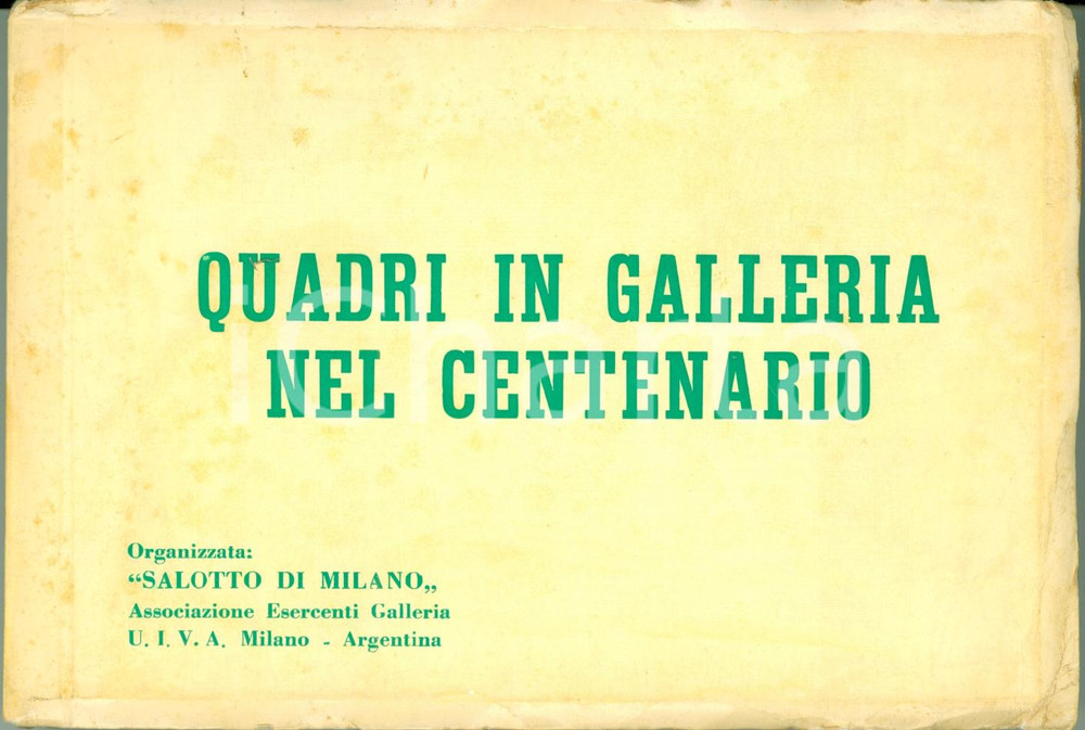 Cartolina originale da collezione 1967 MILANO Quadri in galleria nel centenario 58 CARTOLINE 2 1