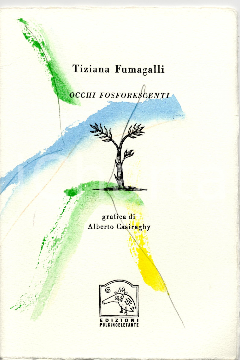 Oggetto da collezione cartaceo 2002 Tiziana FUMAGALLI Occhi fosforesc. PULCINOELEFANTE 1