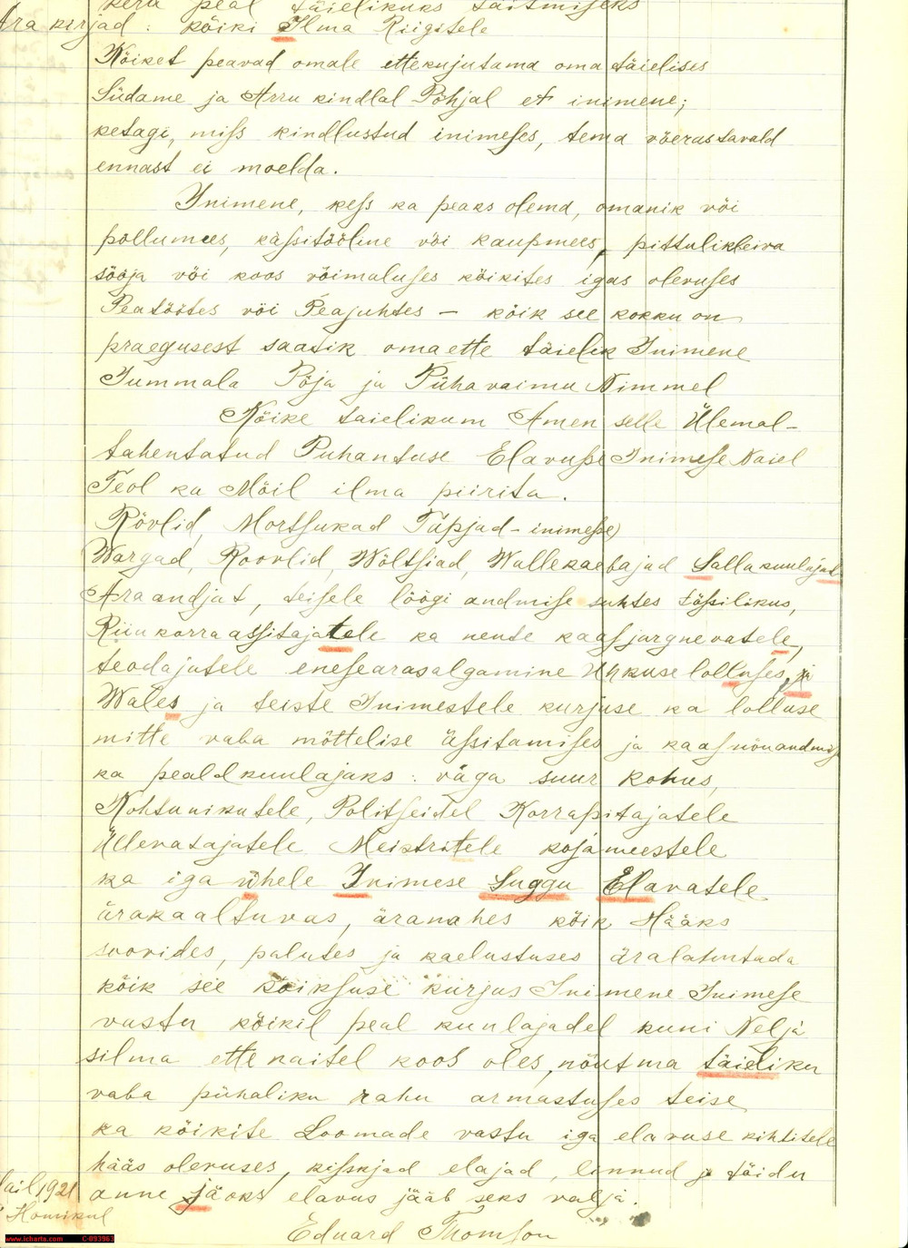 Manoscritto, lettera originale 1921 TALLINN ESTONIA Grafologia PARALISI PROGRESSIVA  Manoscritto 1