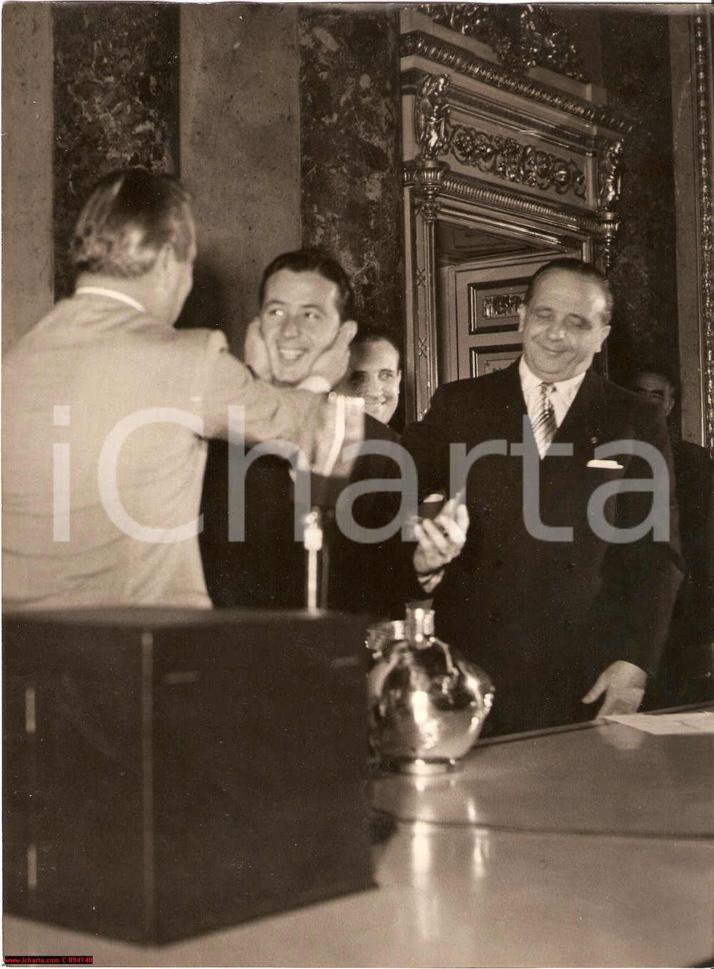 Fotografia d epoca originale 1939 Milano Circolo della Stampa Maner Lualdi e Orio Vergani  FOTOGRAFIA 1