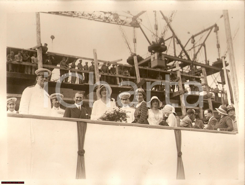 Cartolina originale da collezione 1930 Monfalcone Cantieri Varo Sommergibile Tricheco 1