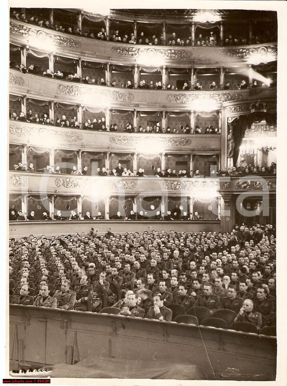 Fotografia d epoca originale 1942 MILANO Teatro alla Scala  Commemorazione Marcia su Roma Foto 1
