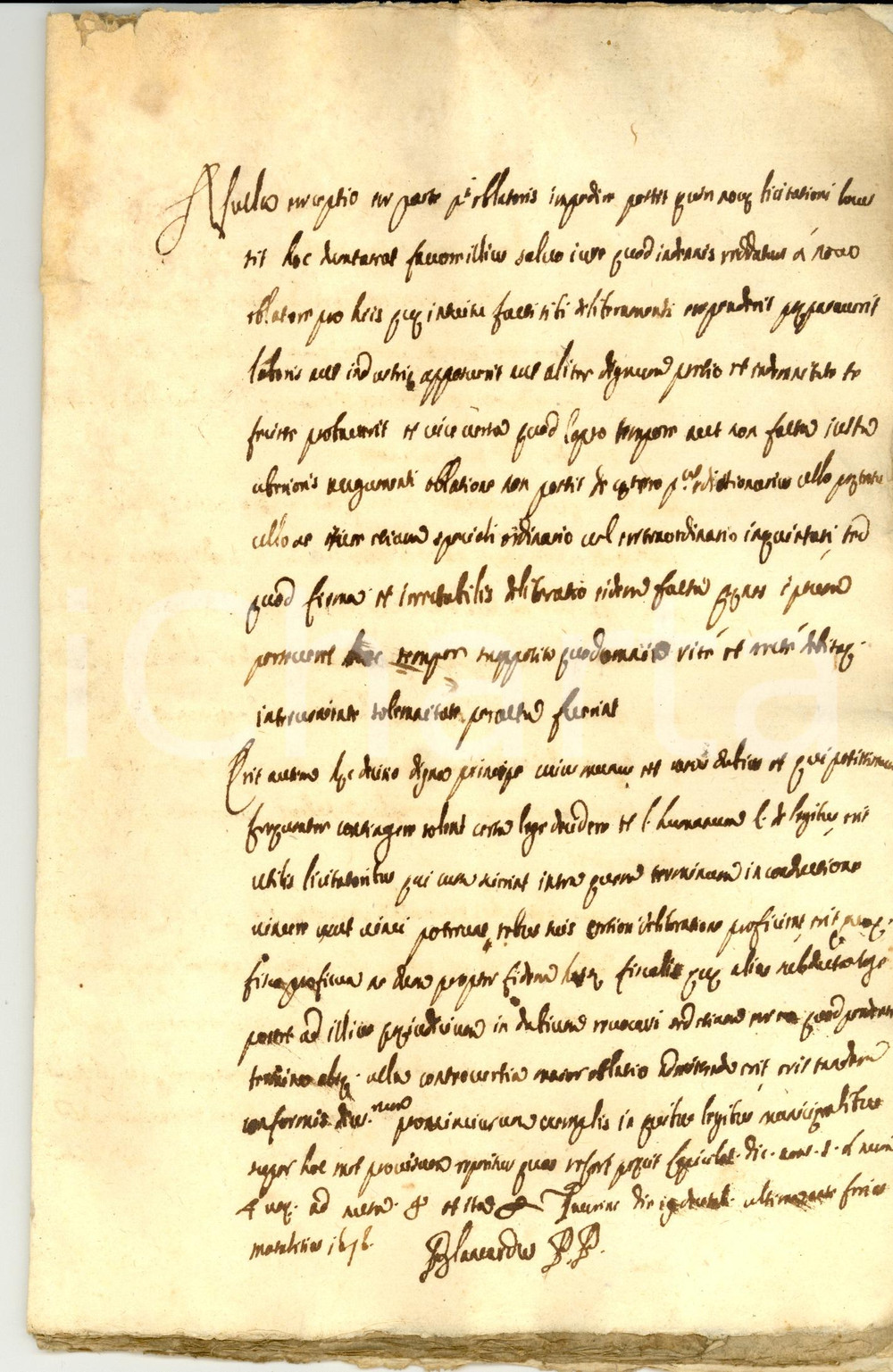 Documento originale, autentico 1616 TORINO Giovanni Battista BLANCARDI su locazione  Giuseppe MORRA 24 pp 1