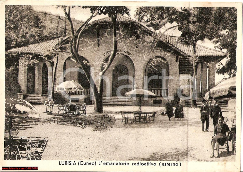Cartolina originale da collezione 1955 LURISIA CN Emanatorio radioattivo termale FG VG 1