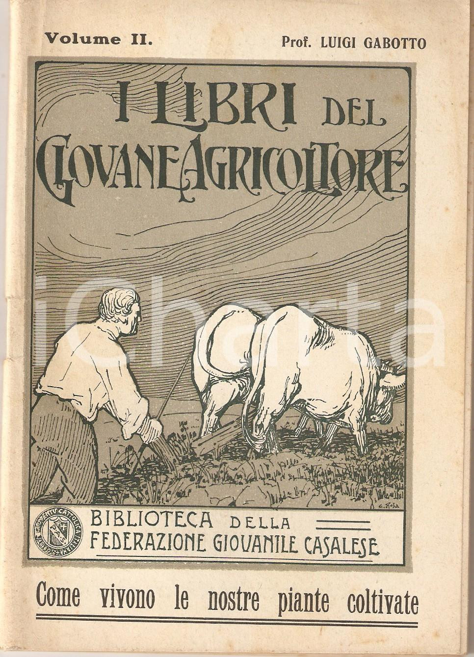 Libro, pubblicazione d epoca 1923 CASALE MONFERRATO Fed. Giovanile Casalese Libri giovane agricoltore Vol. II 1