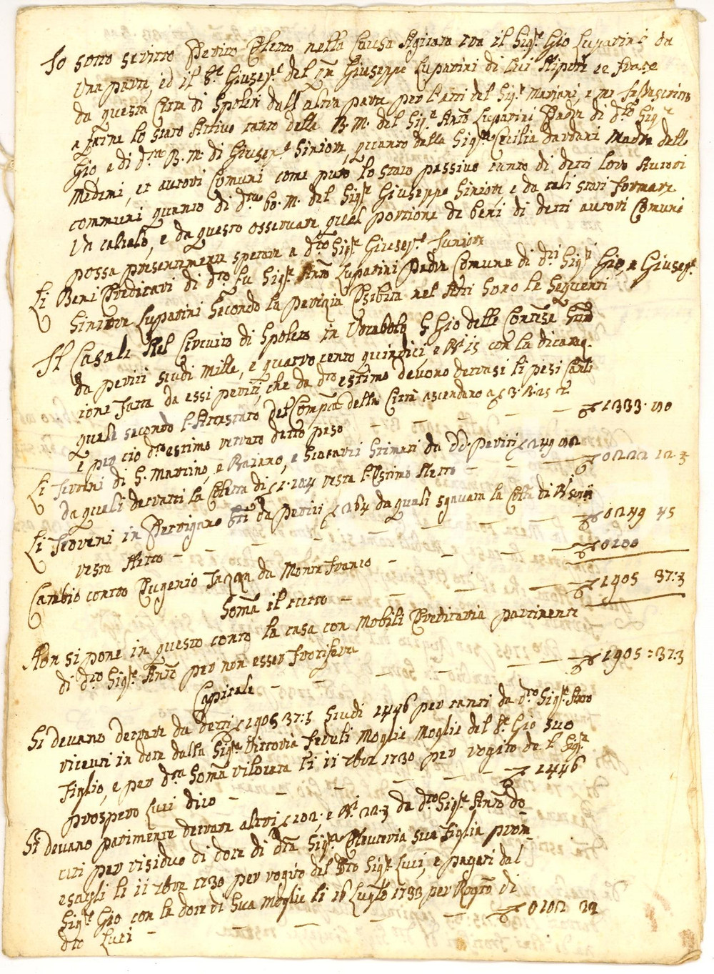 Documento originale, autentico 1770 SPOLETO PG Stefano ANCAIANI stima casale SAN GIOVANNI DELLE CONTESSE 1