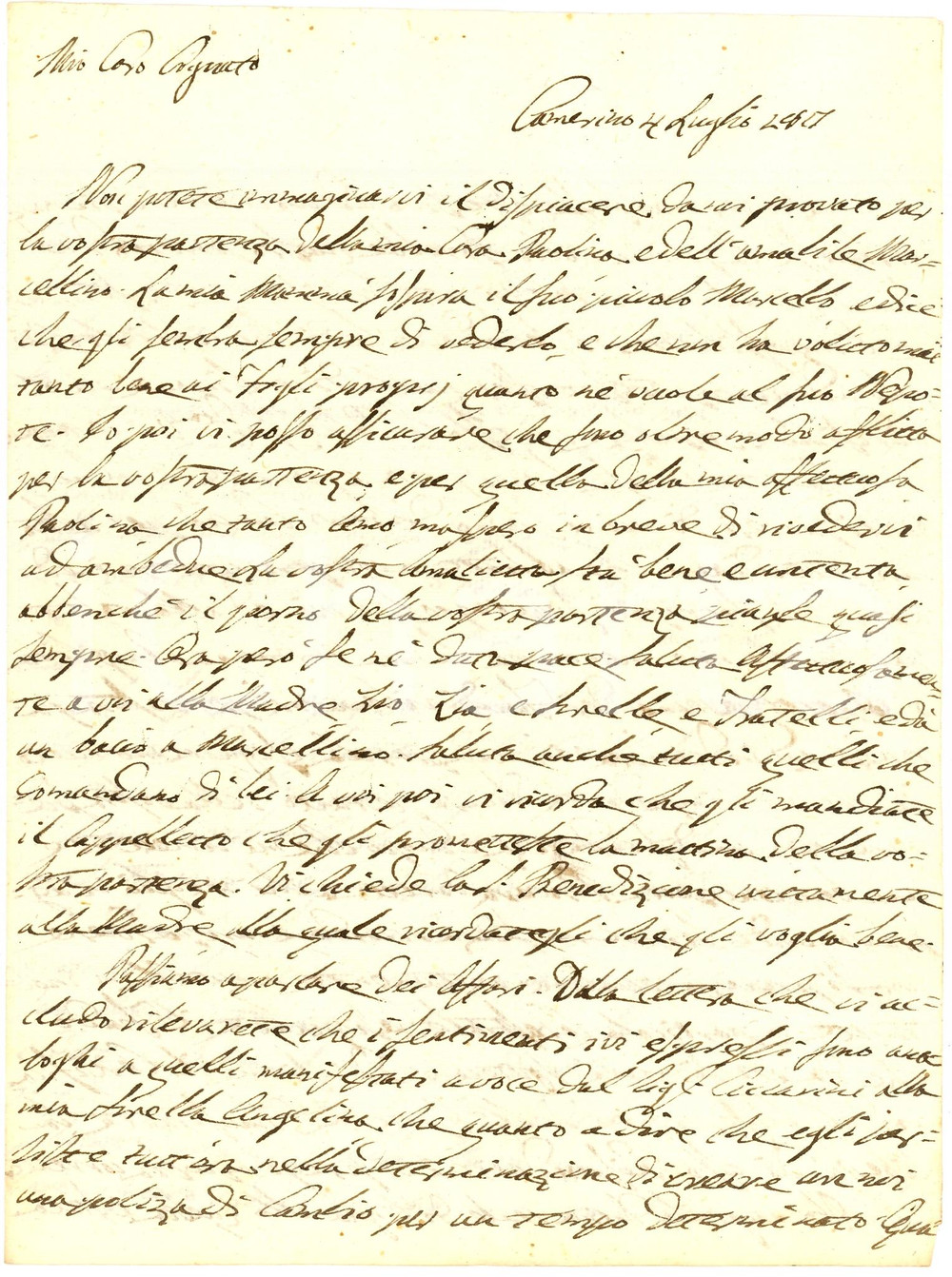 Manoscritto, lettera originale 1817 SERRAVALLE IN CHIENTI MC Confini su terre VOGLIA 1