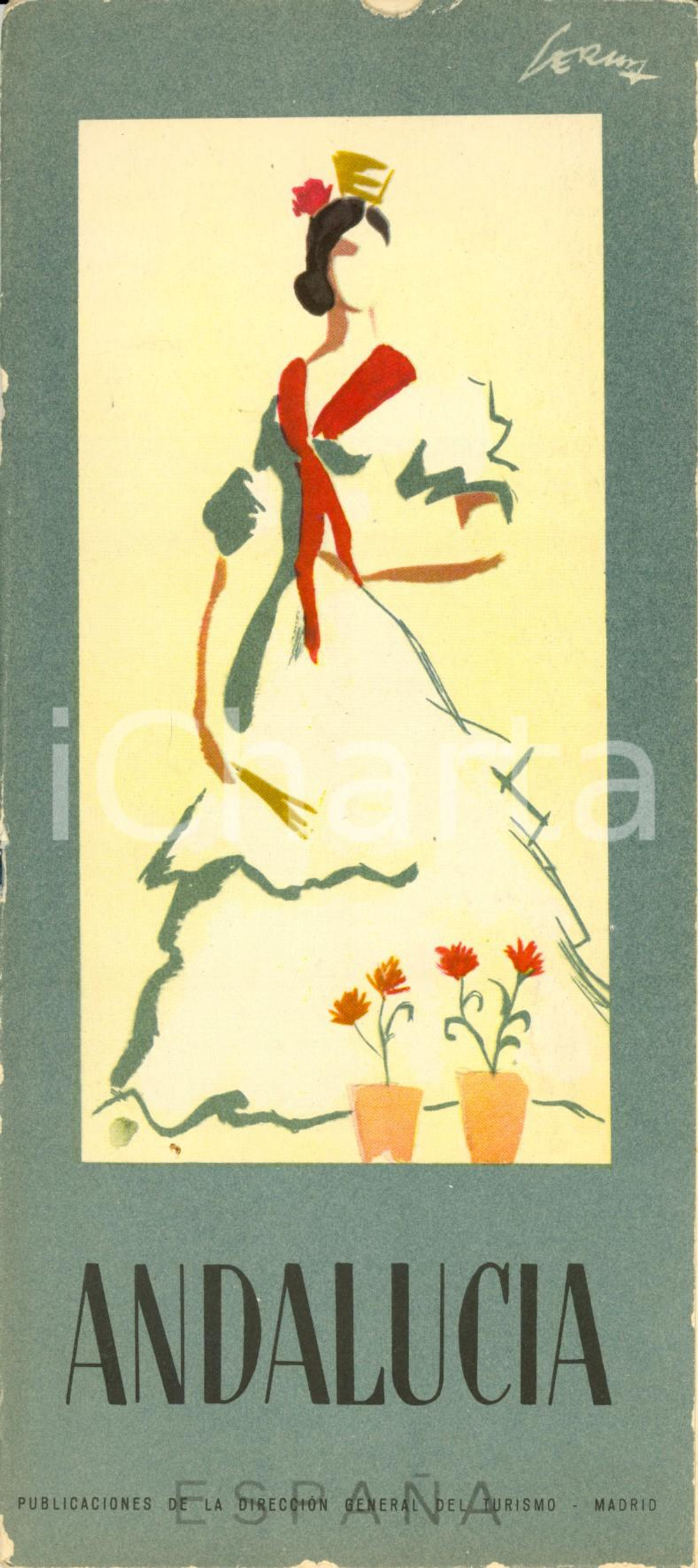 Materiale pubblicitario d’epoca 1960 ca ANDALUSIA ESP Opuscolo turistico ILLUSTRATO DIRECION GENERAL TURISMO 1