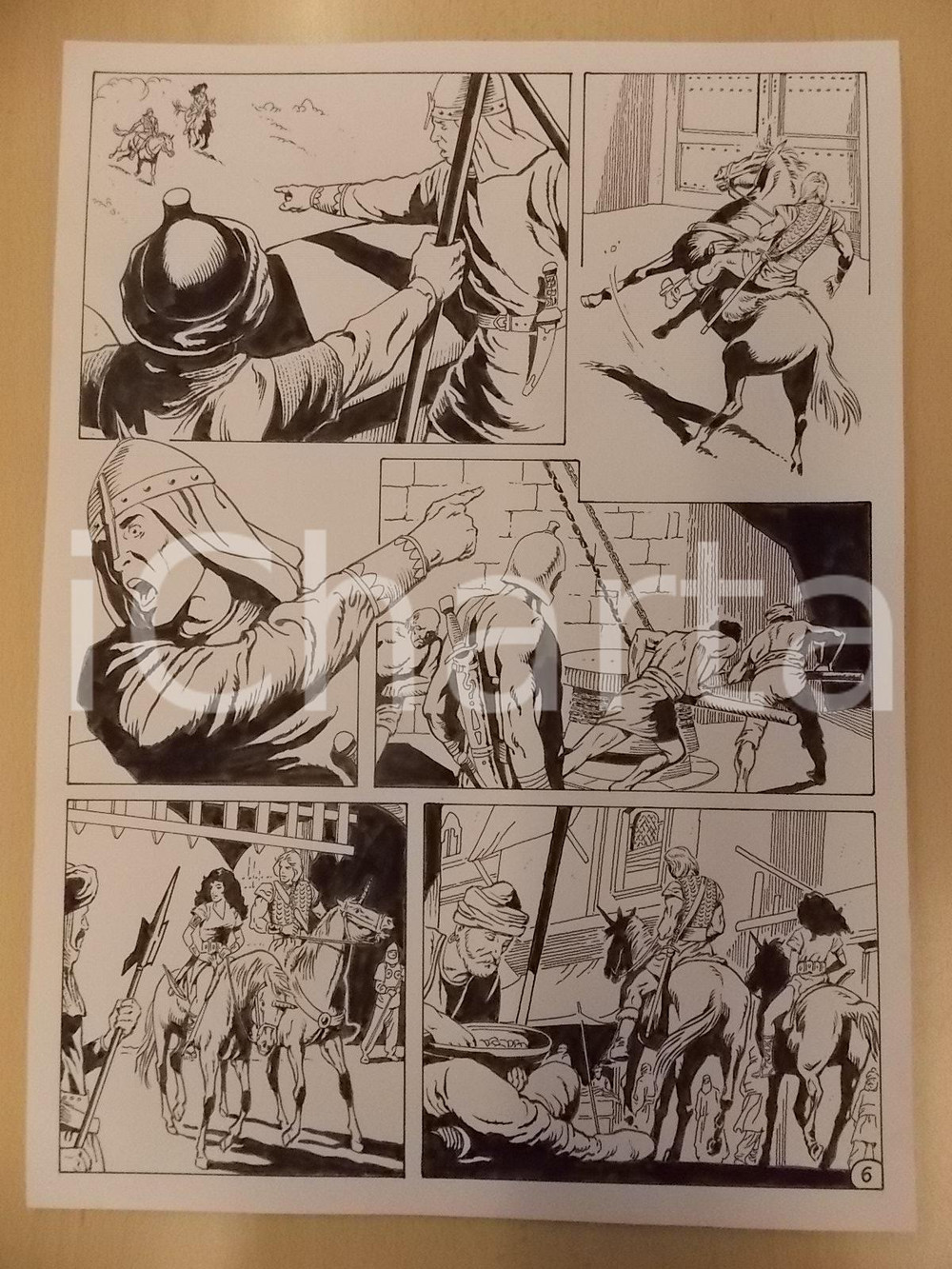 Opera d’arte autentica 1975 ca KABUR Luciano BERNASCONI Schiavi sollevano ponte levatoio Tavola LUBE 1