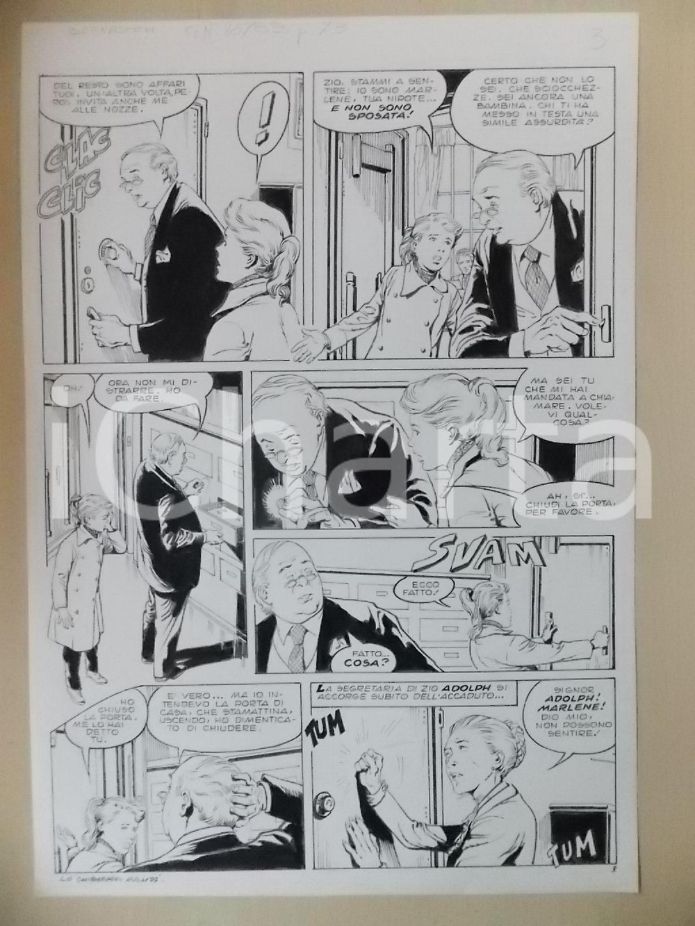 Opera d’arte autentica 1970 ca LO CHIAMAVANO NULLITÃ€ Luciano BERNASCONI Camera blindata Tavola LUBE 1