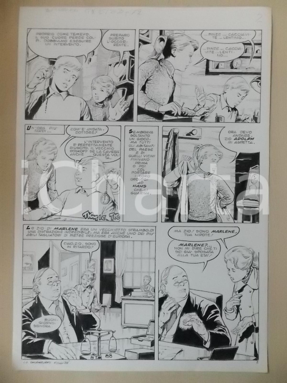 Opera d’arte autentica 1970 ca LO CHIAMAVANO NULLITÃ€ Luciano BERNASCONI Bimbo ripara orologio Tavola 1