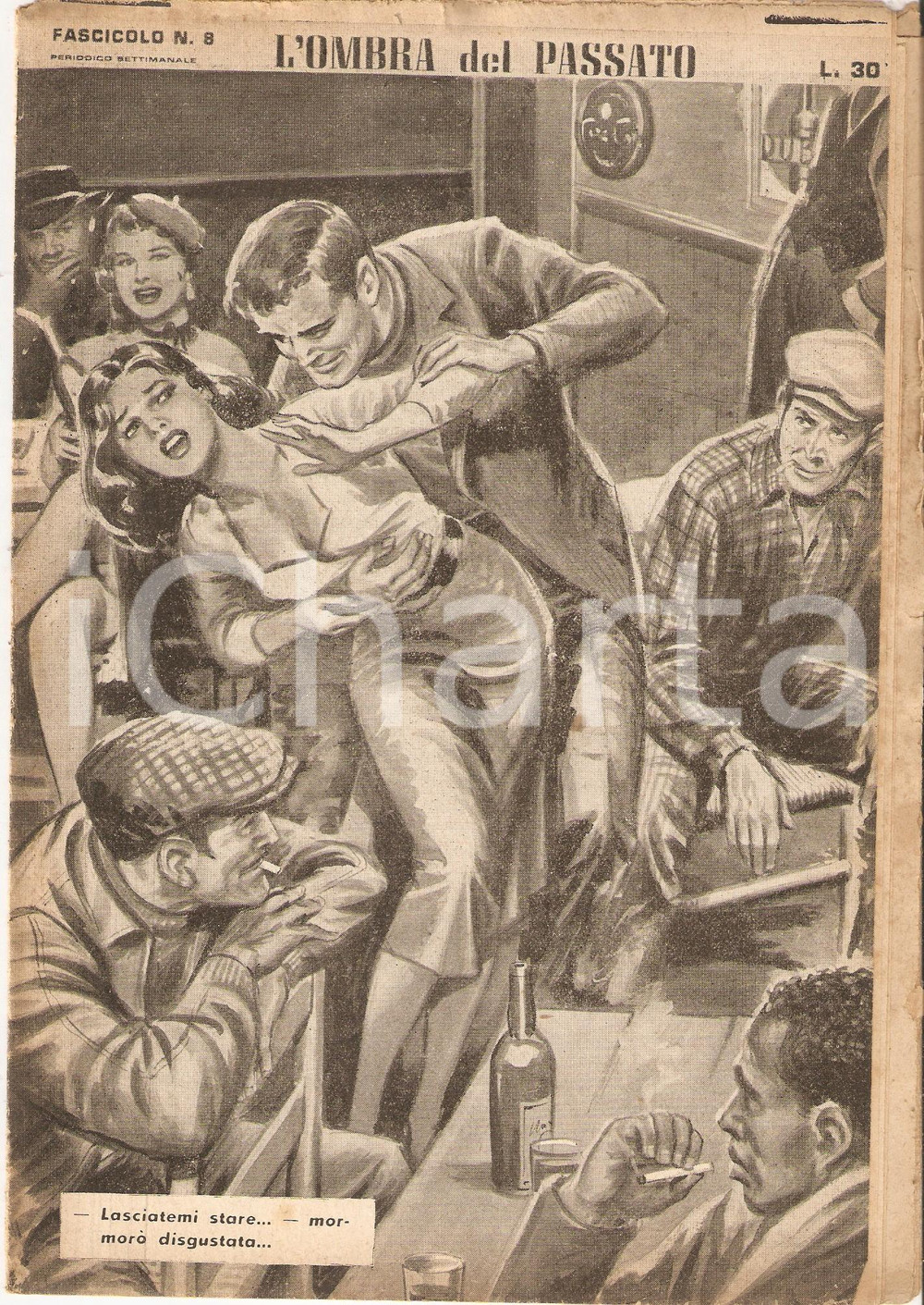 Giornale, rivista storica 1956 OMBRA DEL PASSATO Jean DE VALLORBE Ubriachi molestano ragazza al pub Fasc.8 1