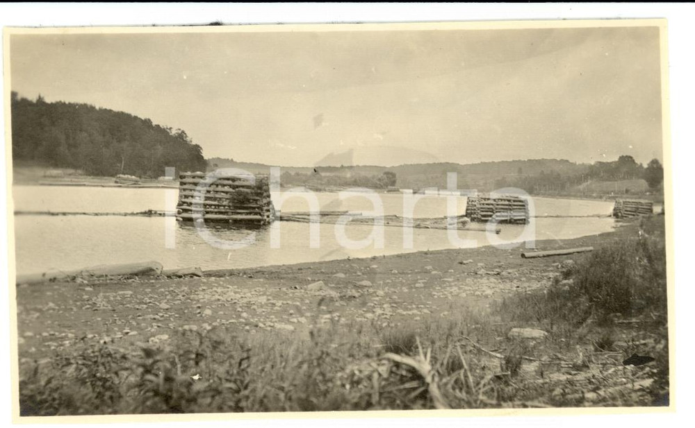 Fotografia d epoca originale 1912 SOLON MAINE CARATUNK Falls KENNEBEC river and depot Vintage photo 1