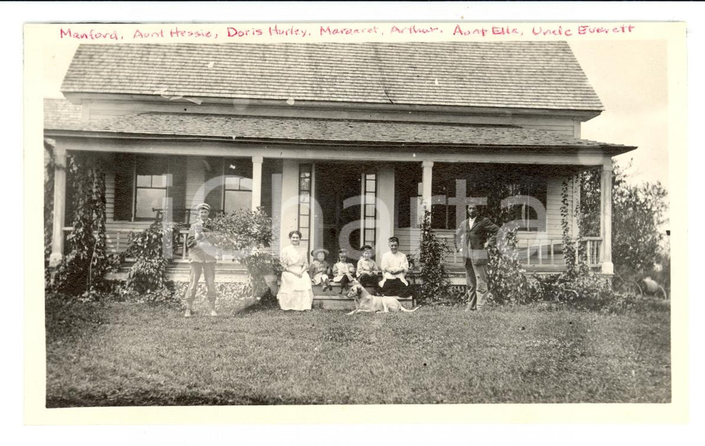 Fotografia d epoca originale 1912 HODGDON Maine, USA Family of E. B. BETTS Vintage photo 1