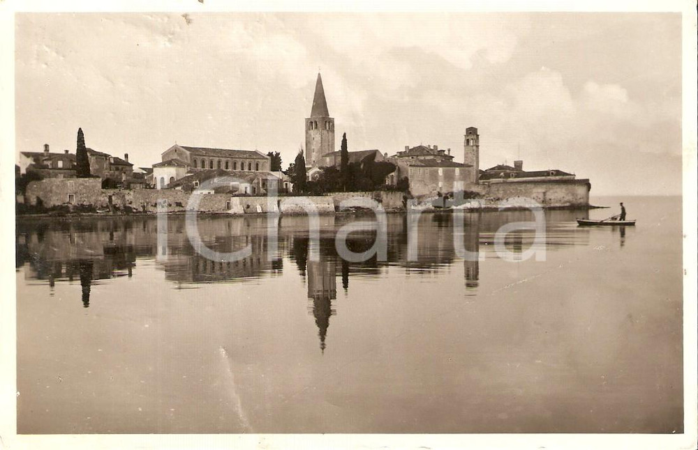 Cartolina originale da collezione 1920 ca PARENZO / POREC ISTRIA Mura venete e Basilica Eufrasiana Cartolina FP 1