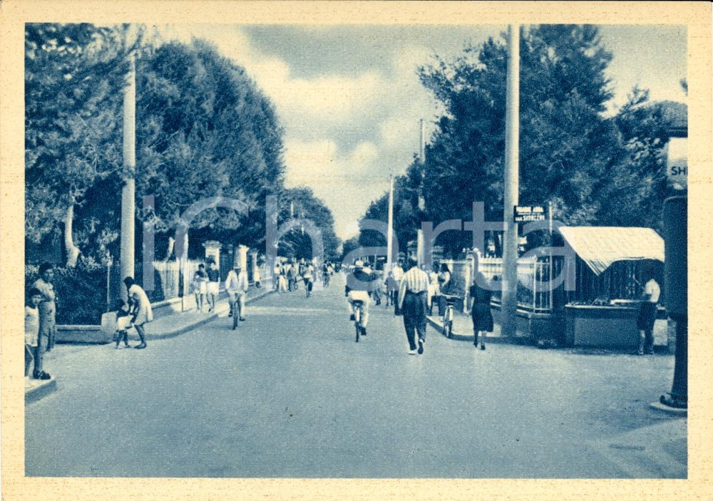 Cartolina originale da collezione 1945 RICCIONE Viale Dante  animata FG VN 1