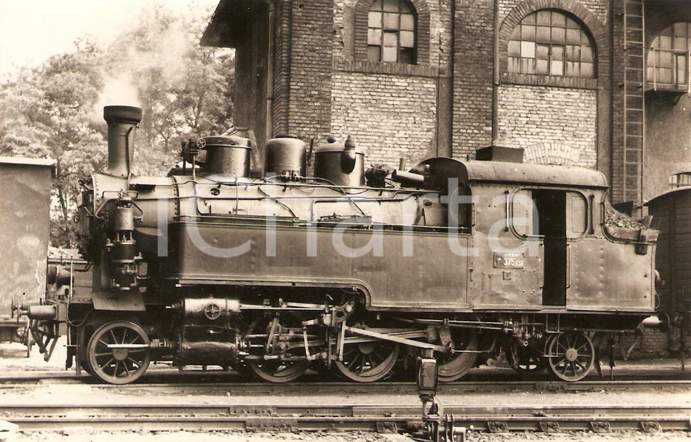 Cartolina originale da collezione 1970 ca UNGHERIA ? Locomotiva a vapore 375.637 Sammlung GRIEBL Cartolina FP 1