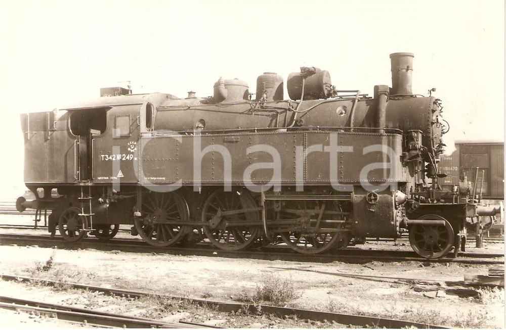 Cartolina originale da collezione 1970 ca UNGHERIA ? Locomotiva a vapore CCCP T342 n.249 SLEZAK Cartolina FP NV 1