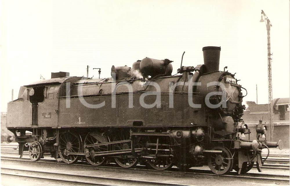 Cartolina originale da collezione 1970 ca UNGHERIA Locomotiva a vapore MAV 442.022 Sammlung GRIEBL Cartolina 1