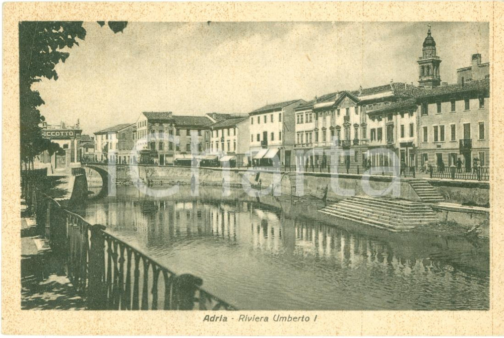Cartolina originale da collezione 1930 ca ADRIA RO Riviera UMBERTO I Cartolina postale FP NV 1