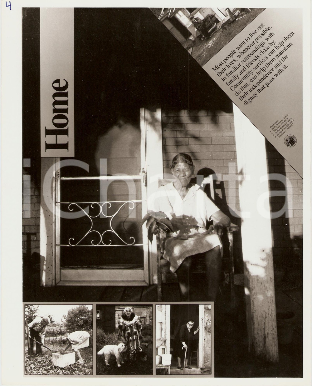 Fotografia d epoca originale 1970 ca HOME Community services help aging women Shelley ROTNER John ISAACS 1