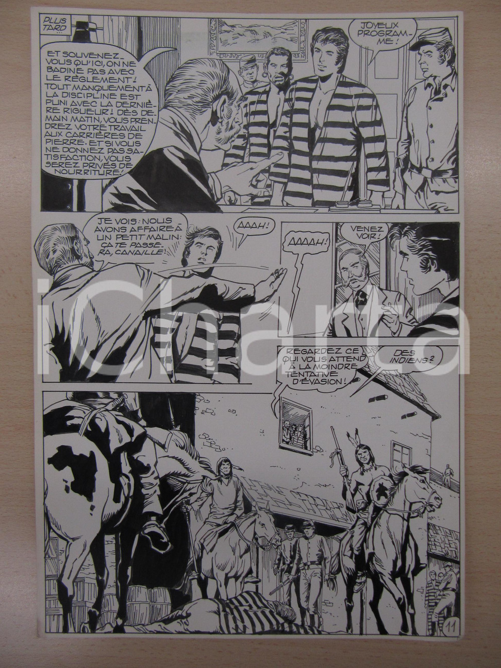 Opera d’arte autentica 1990 BD WESTERN FRANCE BILLY BOYD NÂ° 2 El Cobra! tav.11 Original BERNASCONI LUBE 1