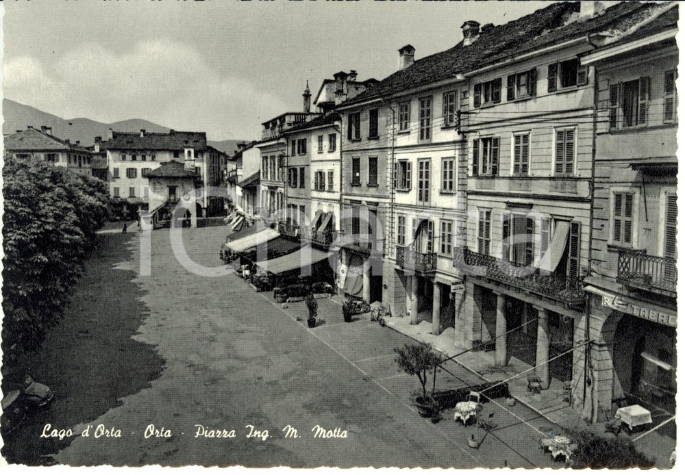 Cartolina originale da collezione 1960 ca ORTA NO Veduta piazza ING. M. MOTTA Cartolina FG NV 1