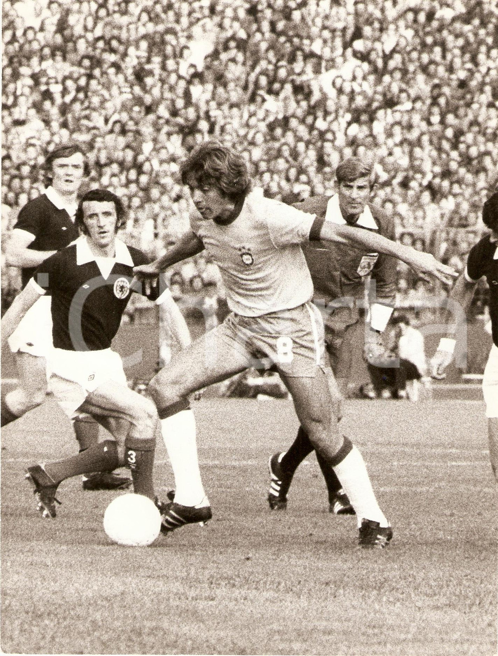 Fotografia d epoca originale 1974 MONDIALI Calcio BRASILE  SCOZIA Joao Leiva Campos Filho LEIVINHA Foto 1