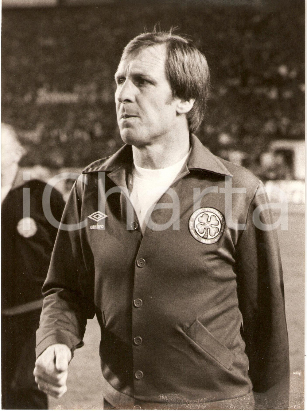Fotografia d epoca originale 1980 circa SCOZIA Calcio CELTIC Billy MCNEILL Allenatore Ritratto Fotografia 1