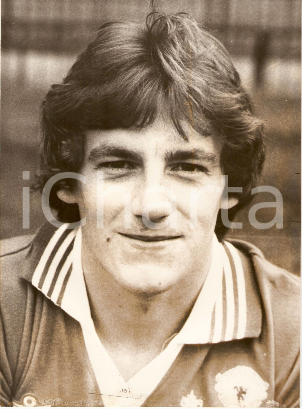 Fotografia d epoca originale 1980 ca MANCHESTER UNITED Calcio Steve COPPELL Ritratto Fotografia 1
