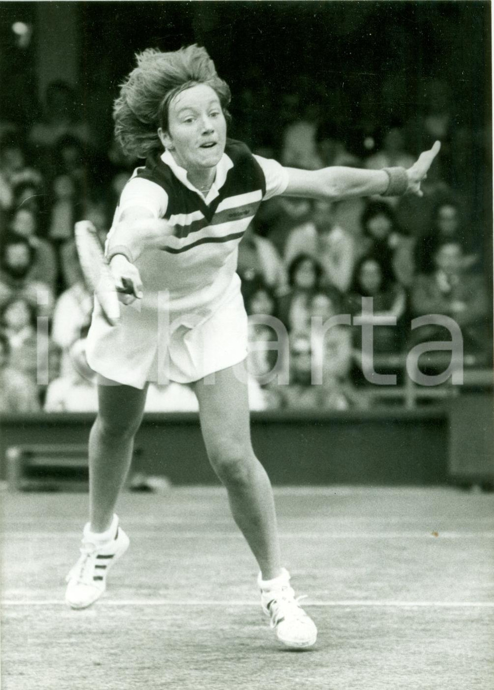 Fotografia d epoca originale 1981 WIMBLEDON UK Tennis Anne HOBBS vs Virginia WADE Photograph 1