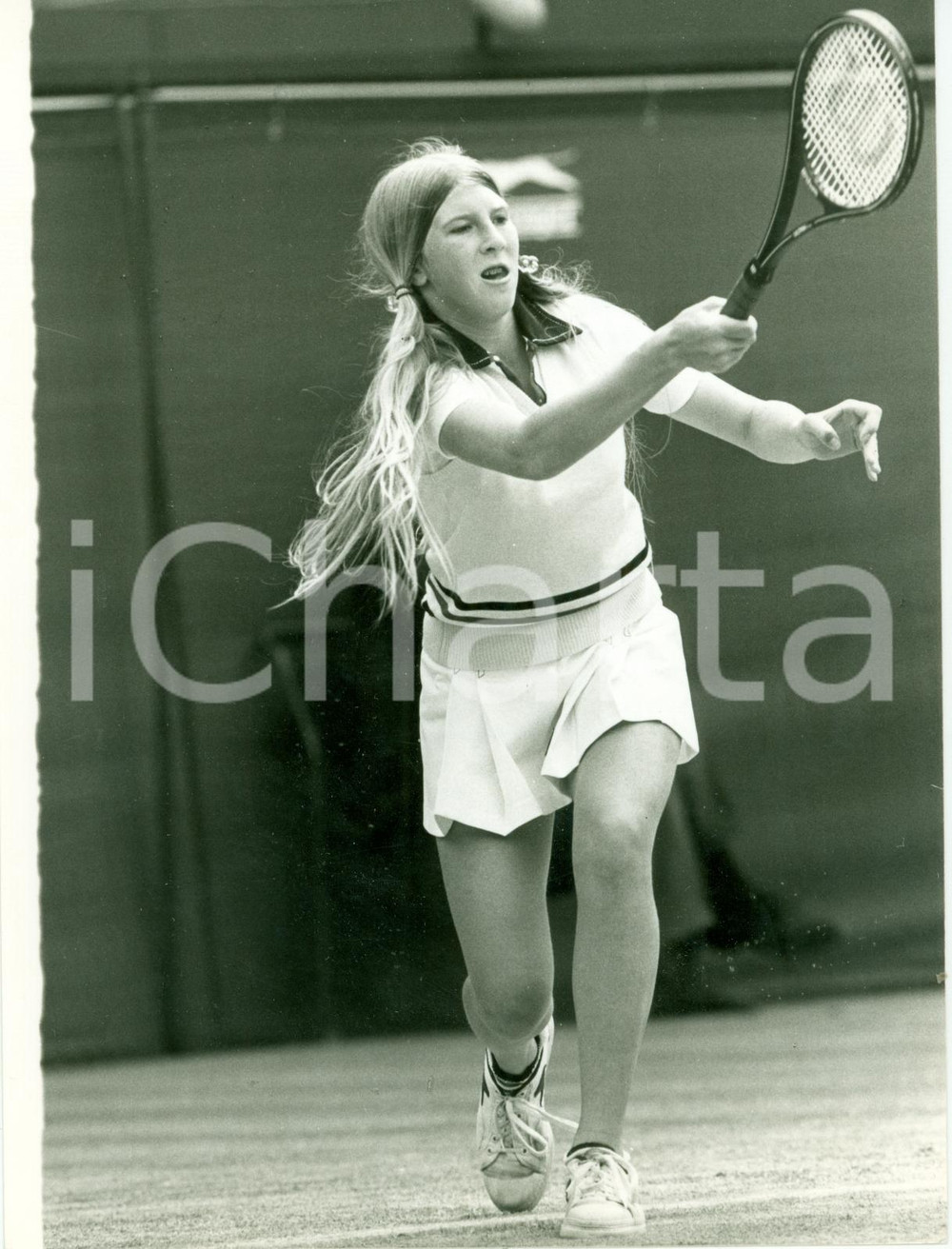 Fotografia d epoca originale 1980 WIMBLEDON UK Tennis Andrea JAEGER beating Virginia WADE Fotografia 1