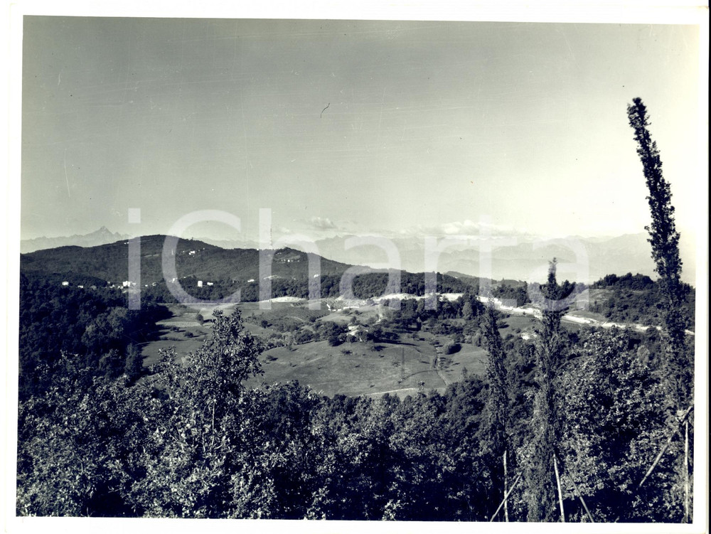 Fotografia d epoca originale 1970 RUBIANA TO Scorcio panoramico con le colline e il MONVISO Foto HAUS 1