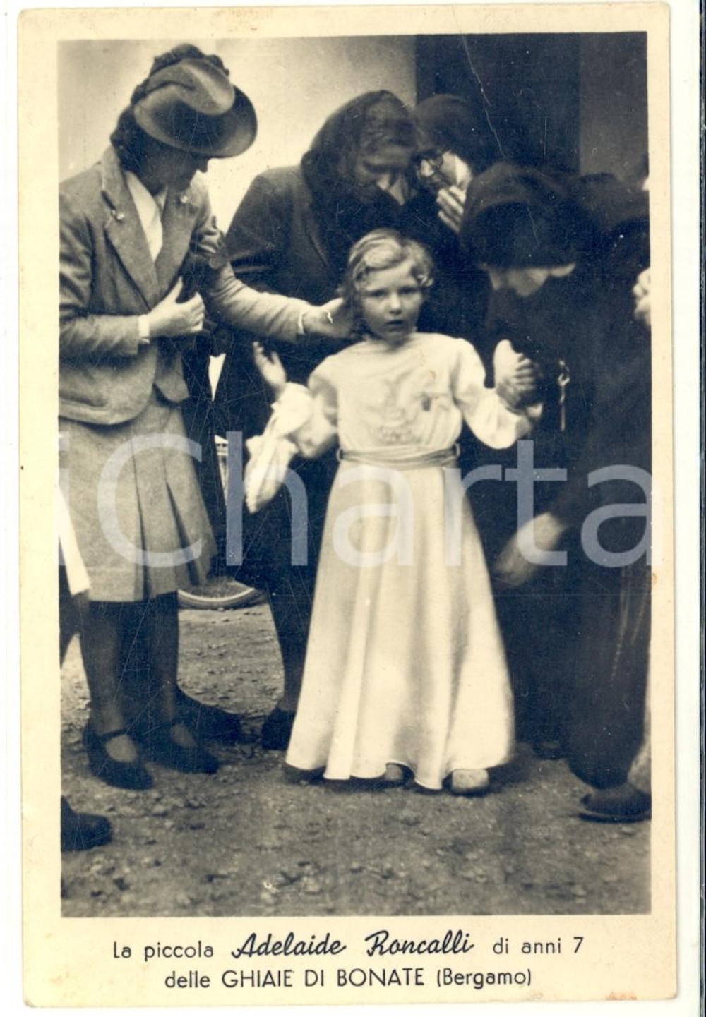 Cartolina originale da collezione 1944 GHIAIE DI BONATE BG La piccola veggente ADELAIDE RONCALLI Cartolina FP NV 1