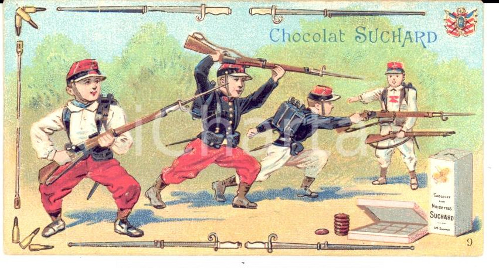 Oggetto da collezione cartaceo 1910 ca Biglietto Cioccolato SUCHARD PubblicitÃ  d epoca 1