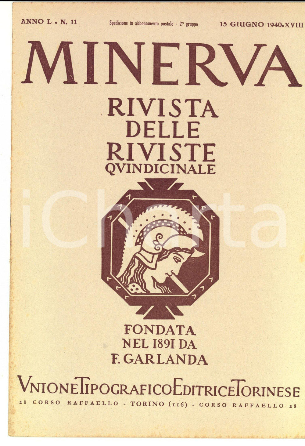 Giornale, rivista storica 1940 MINERVA Rivista delle Riviste  Orazio Cole, re dei burloni Anno L nÂ° 11 1