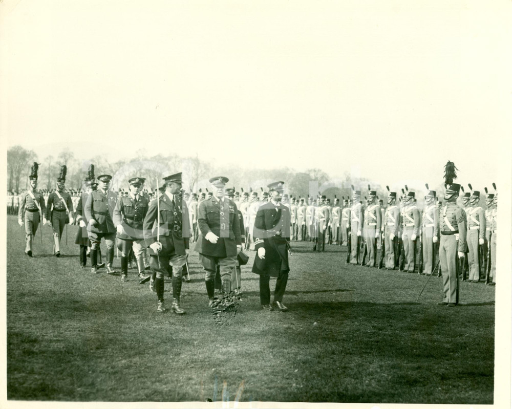 Fotografia d epoca originale 1931 WEST POINT USA Principe TAKAMATSU Gen. William R. SMITH cadetti Accademia 1
