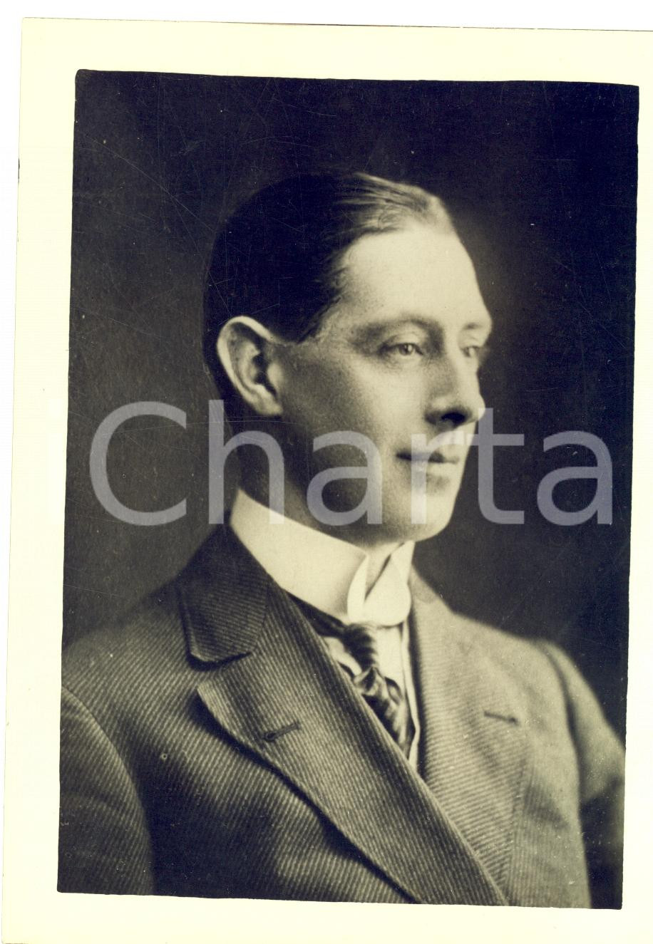 Fotografia d epoca originale 1919 PORT TALBOT WALES Captain W. Henry WILLIAMS liberal candidate BEDWELLTY 1