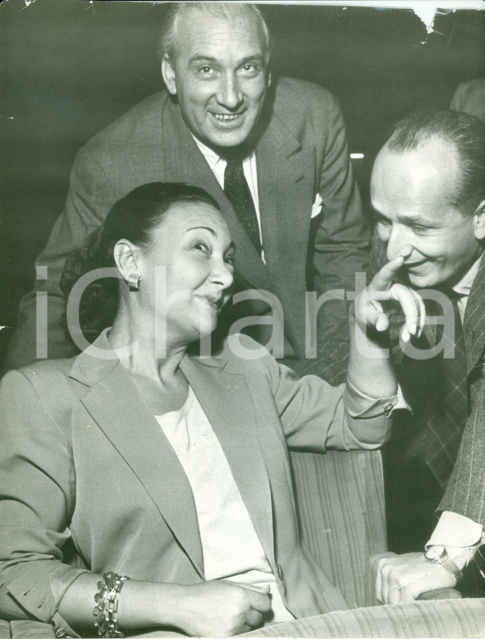 Fotografia d epoca originale 1952 MILANO Stagione teatrale Ritratto di Elsa MERLINI Attrice Foto DANNEGGIATA 1